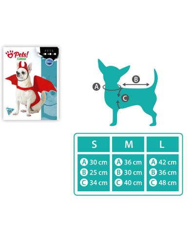 Devil Costume for Size L Dogs for Halloween
